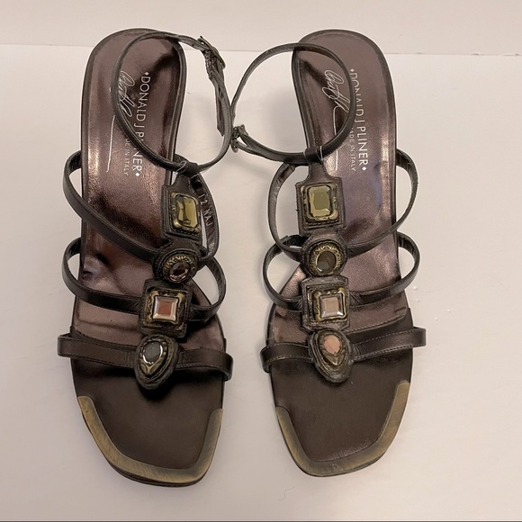 Donald J. Pliner jewel strappy high heels - Picture 2 of 3